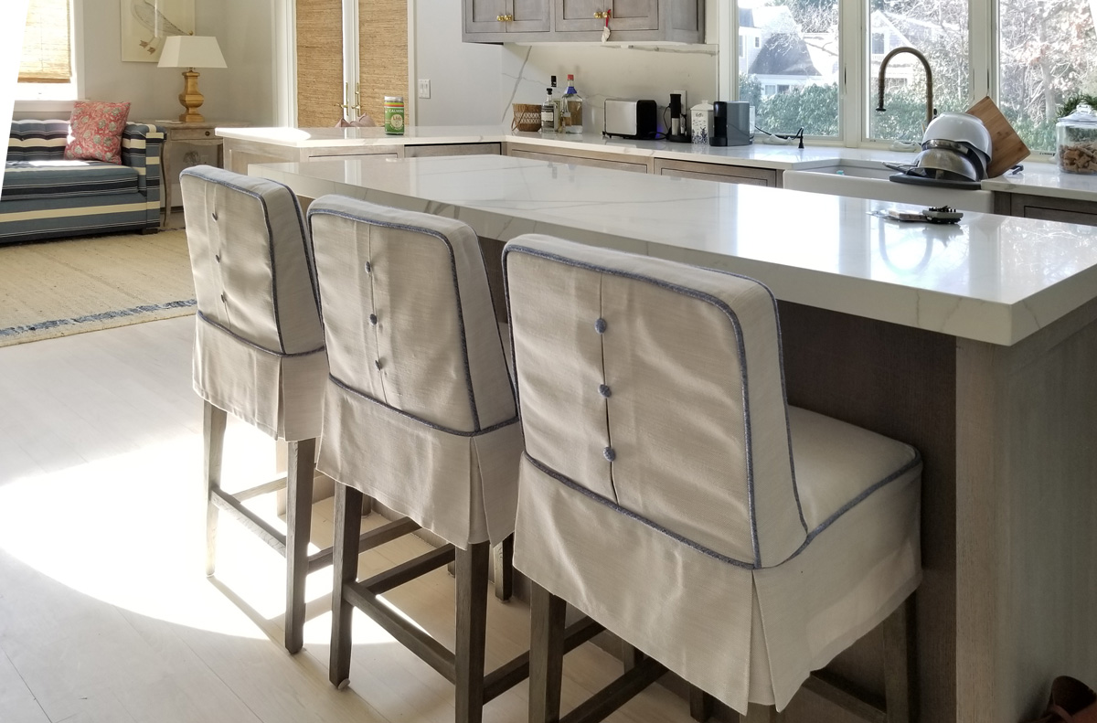 slip cover set in kitchen